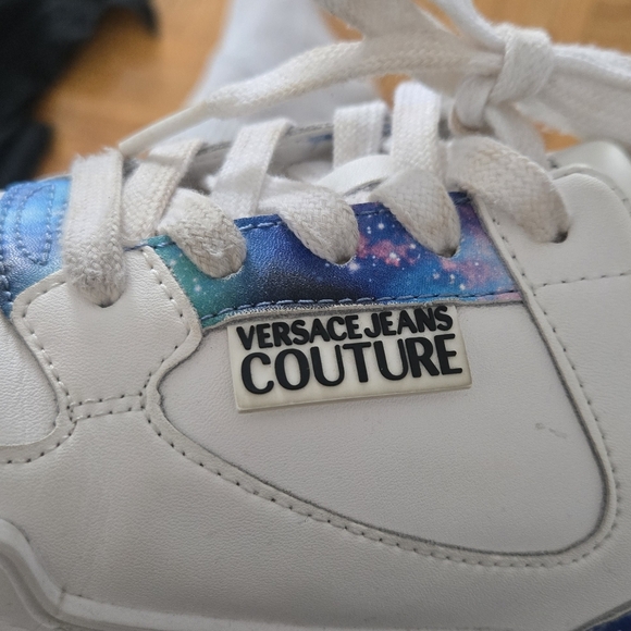 Versace Jeans Couture White Leather Sneakers Shoes Platform Chunky Lug Sole - Picture 10 of 16